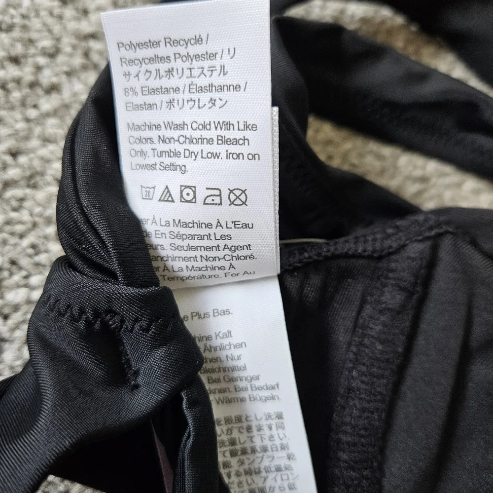 J.Crew crisscross straps underwire bikini top, 32D, black